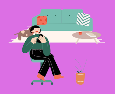 Salon owner managing schedule
